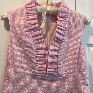 Lilly Pulitzer Size 0 Pink Seersucker sleeveless dress NWT